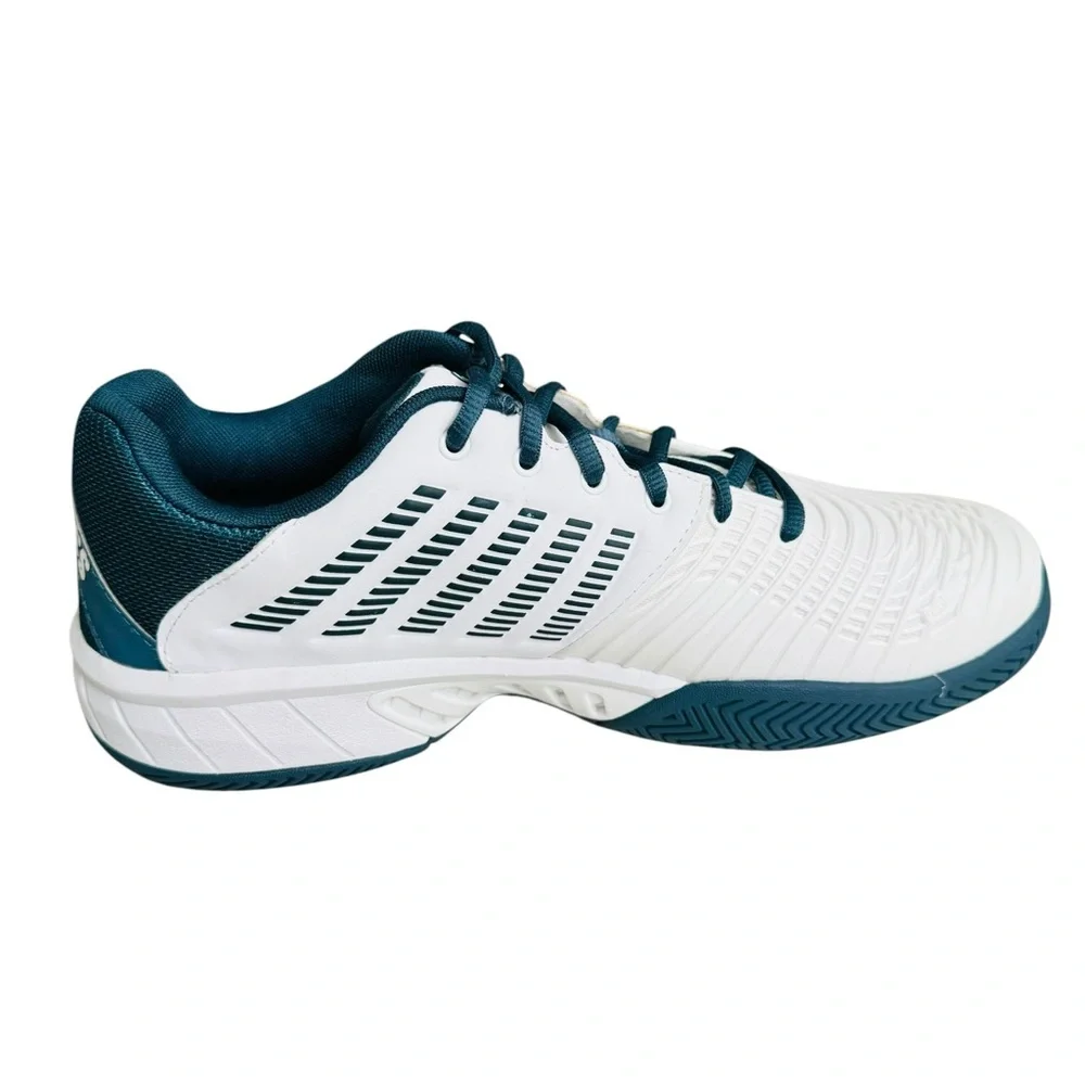 K-Swiss Men’s Tennis Court Shoes White Blue Size 10 US EU 43